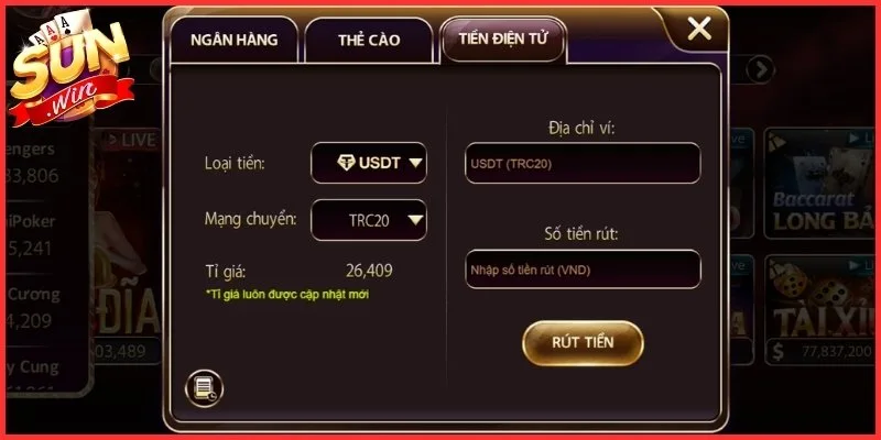 Rút Tiền Sunwin - Hướng Dẫn Chuẩn Nhất Cho Tân Thủ 1 Danh mục các phương thức thanh toán thưởng hiện nay