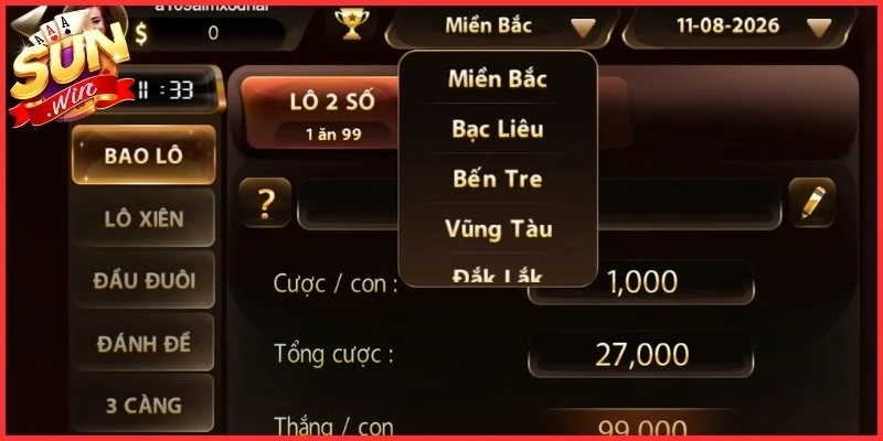 Điểm khác biệt của lô đề trực tuyến 3 miền tại Sunwin