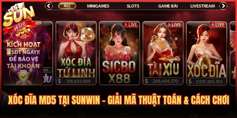 Xóc Đĩa Md5 Tại Sunwin