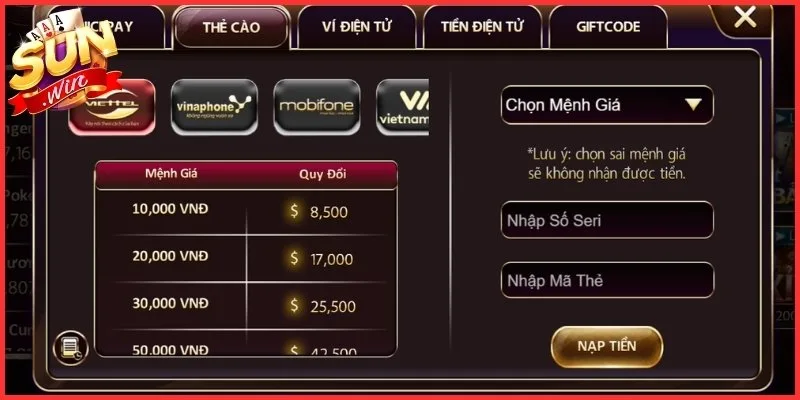 Nạp Tiền Sunwin - Hướng Dẫn Giao Dịch Chi Tiết Và An Toàn 3 Yếu tố bắt buộc để giao dịch diễn ra nhanh chóng